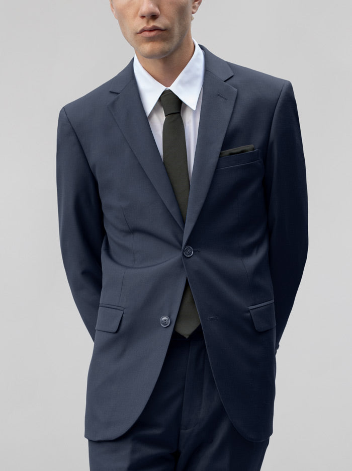 Navy Blue Two Button Suit