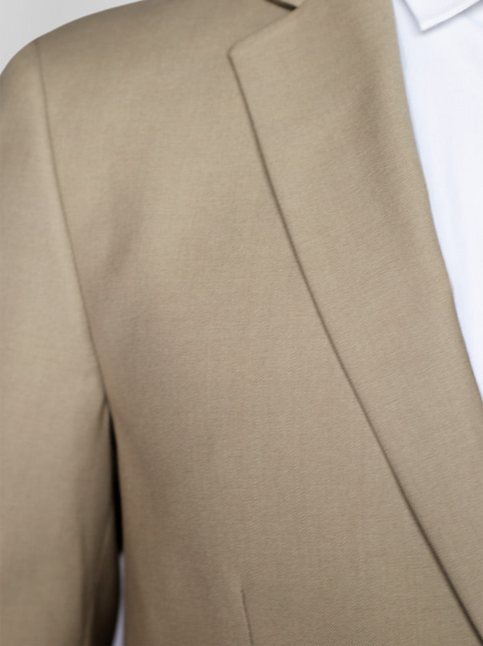 Beige Three Button Suit