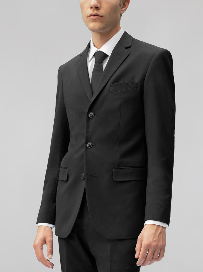 Black Three Button Suit