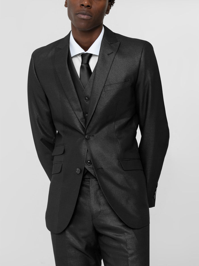 Shimmer Black Three Piece Suit