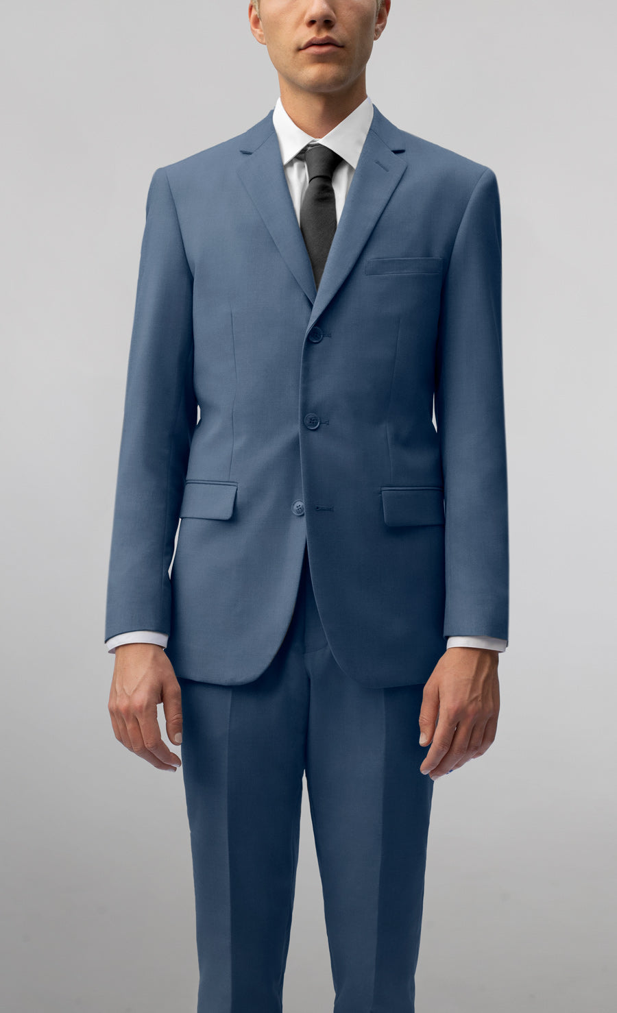 Slate Blue Three Button Suit