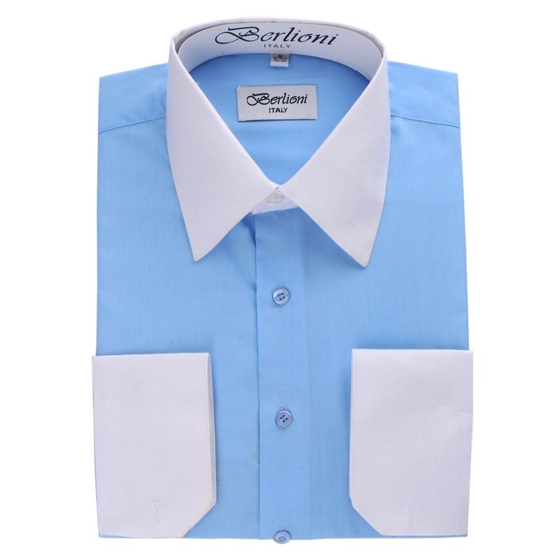TWO TONE FRENCH CONVERTIBLE SHIRT